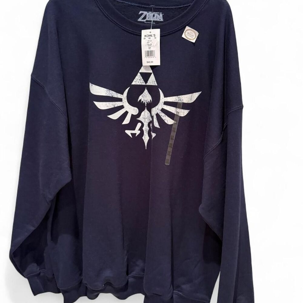 Nintendo Men's Navy and Blue Sweatshirt